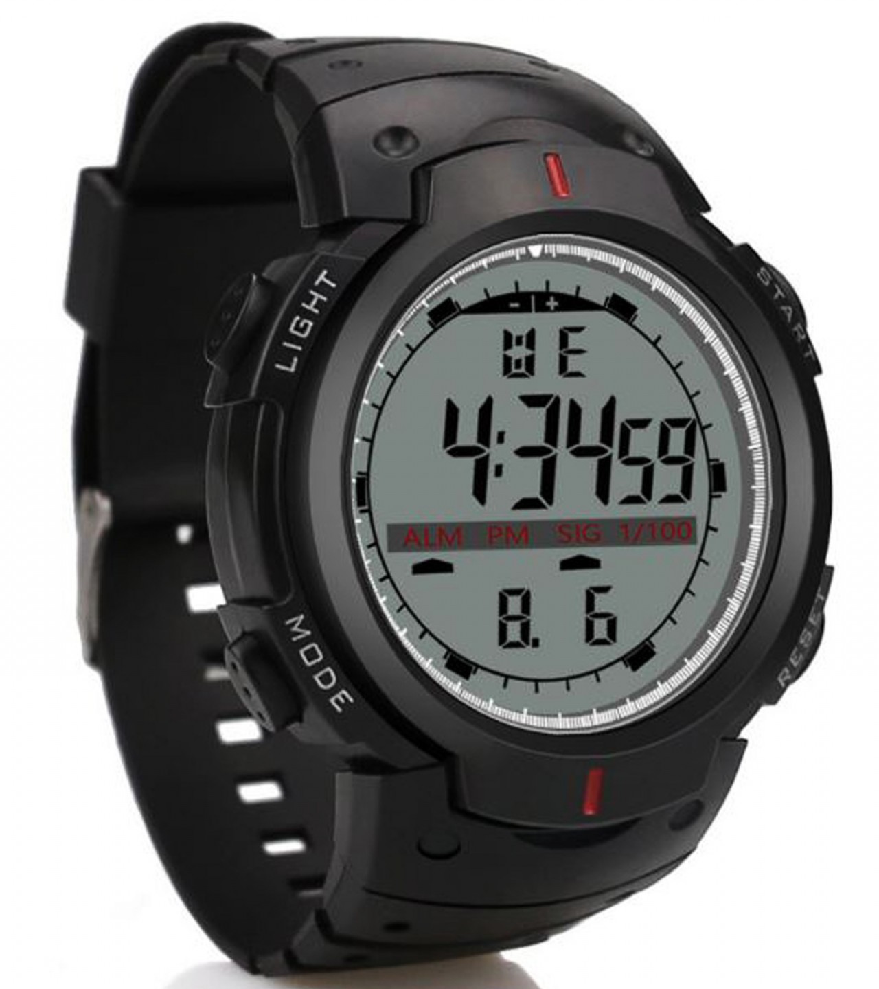 Black Rubber Digital Watch For Boys – Black