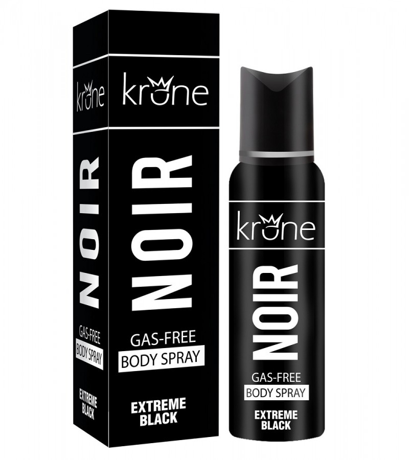 Krone Noir Extreme Black Gas Free Body Spray For Unisex - 120 ml