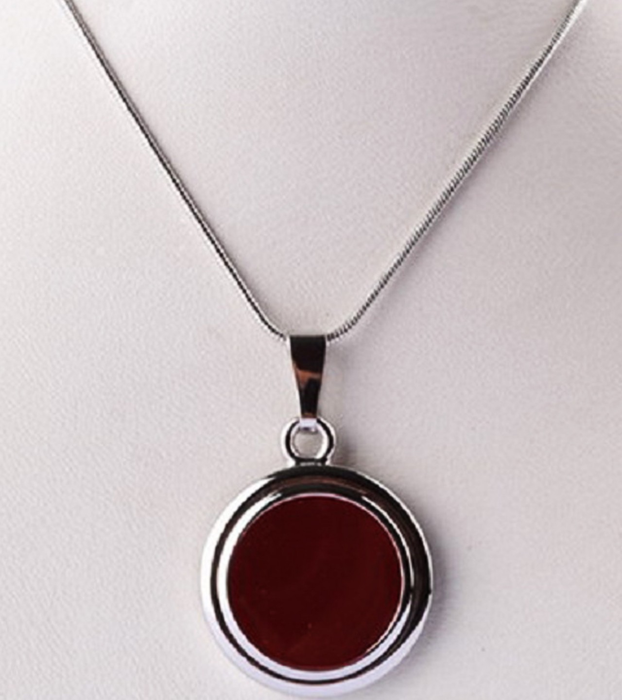 Round Red Pendant For Women - Red