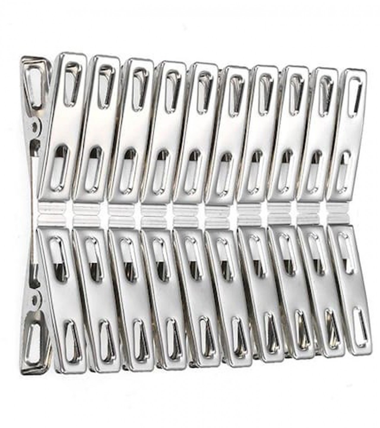 Stainless Steel Cloth Hanging Clip - 12 PCS