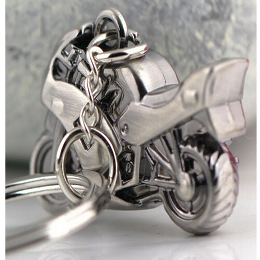 Stainless Steel Motor Bike Key Chain for Boys